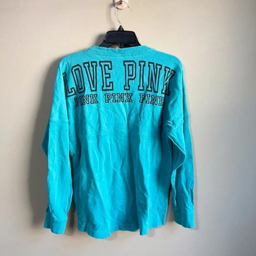 Victoria's Secret pink medium long sleeve blue top - Image 4