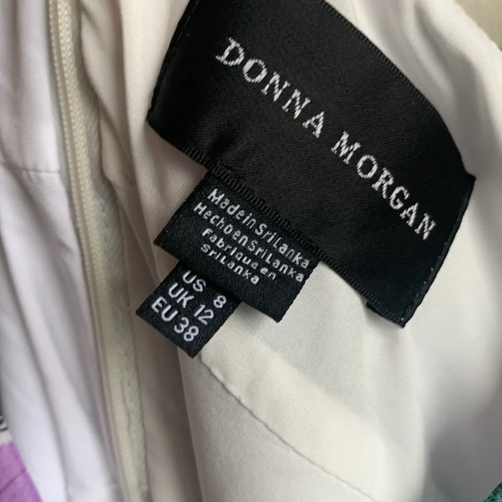 Donna Morgan Nordstrom Tropical Floral Chiffon Resort Maxi Dress (Sz 8) Purple - Image 11