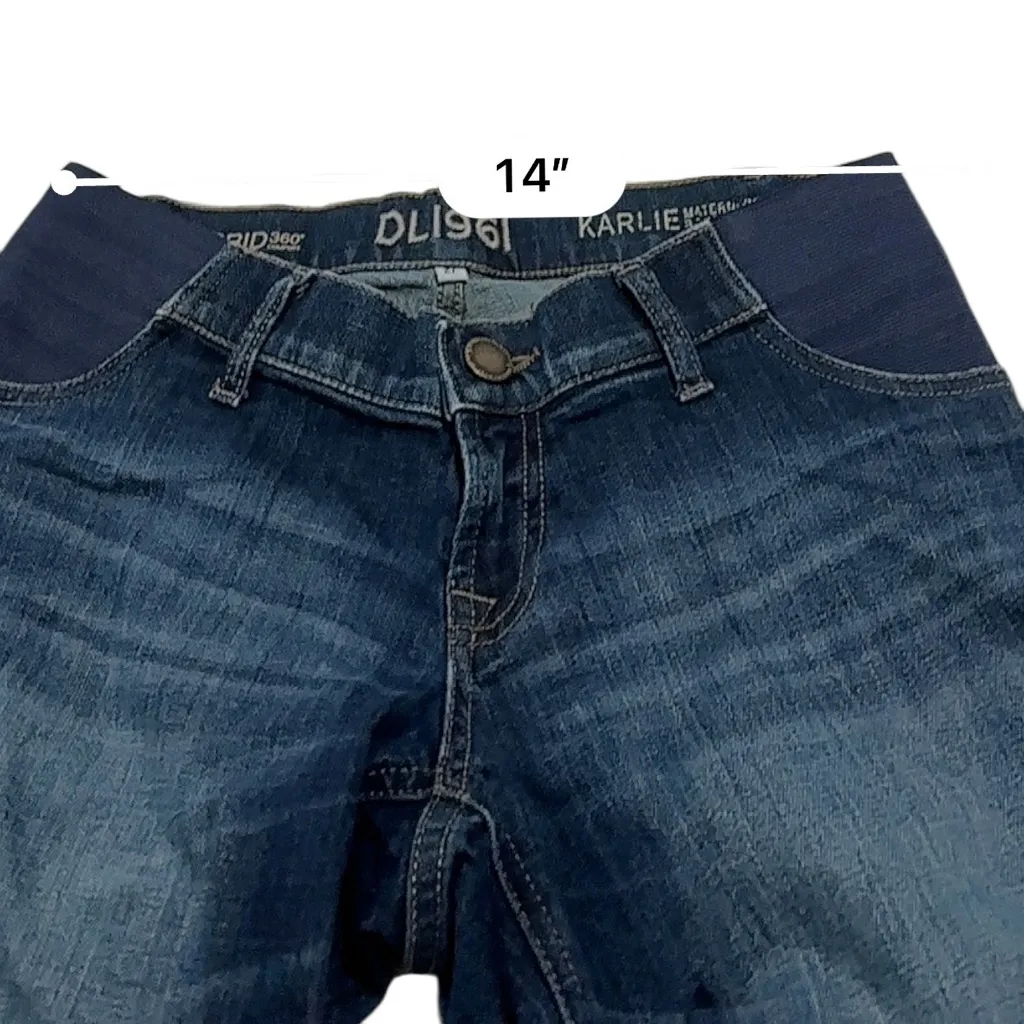 DL1961 maternity Karlie mid rise 360 boyfriend jean shorts Size 27 - Image 8
