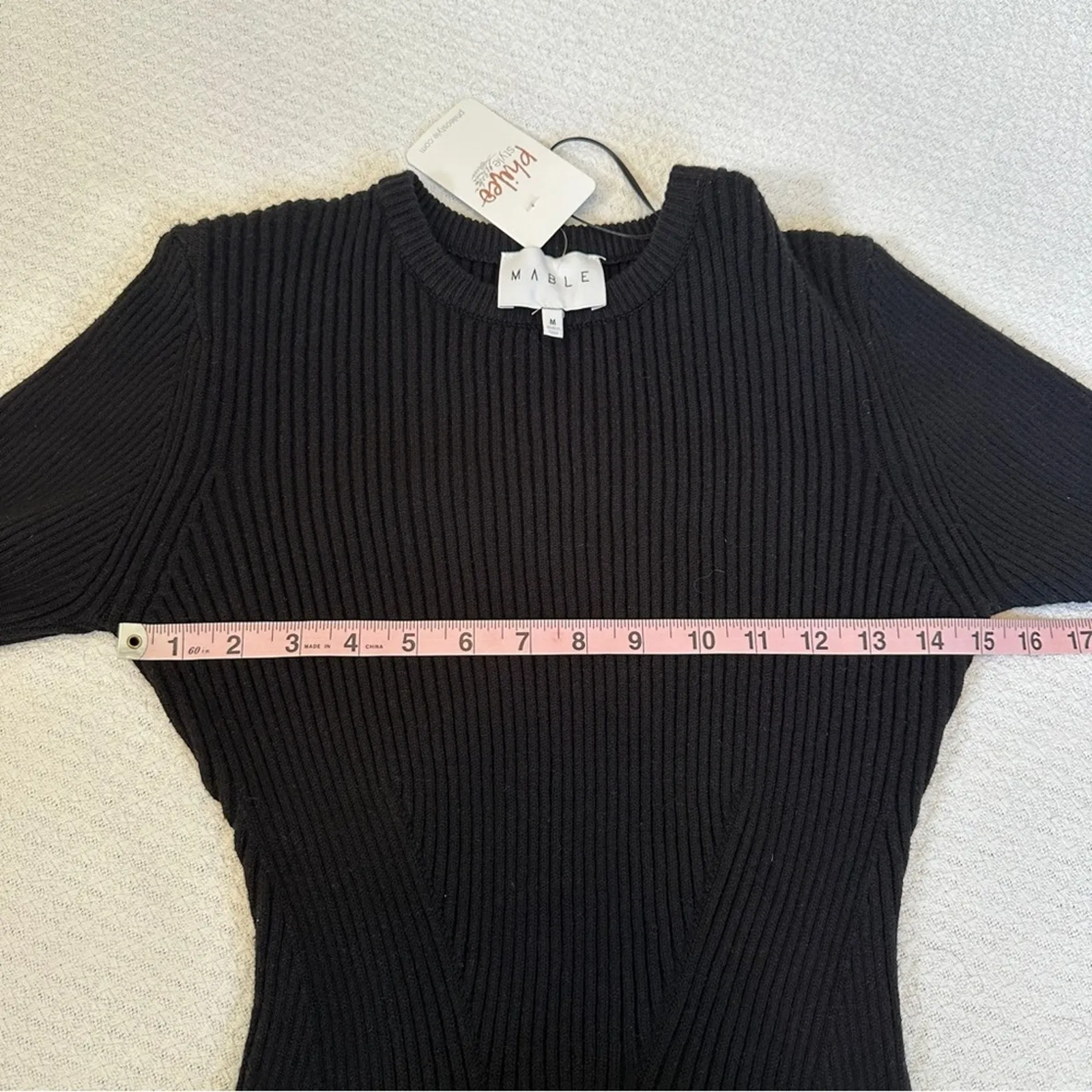 MABLE Bubble Skirt Sweater Dress Black NWT NEW Medium - Image 8