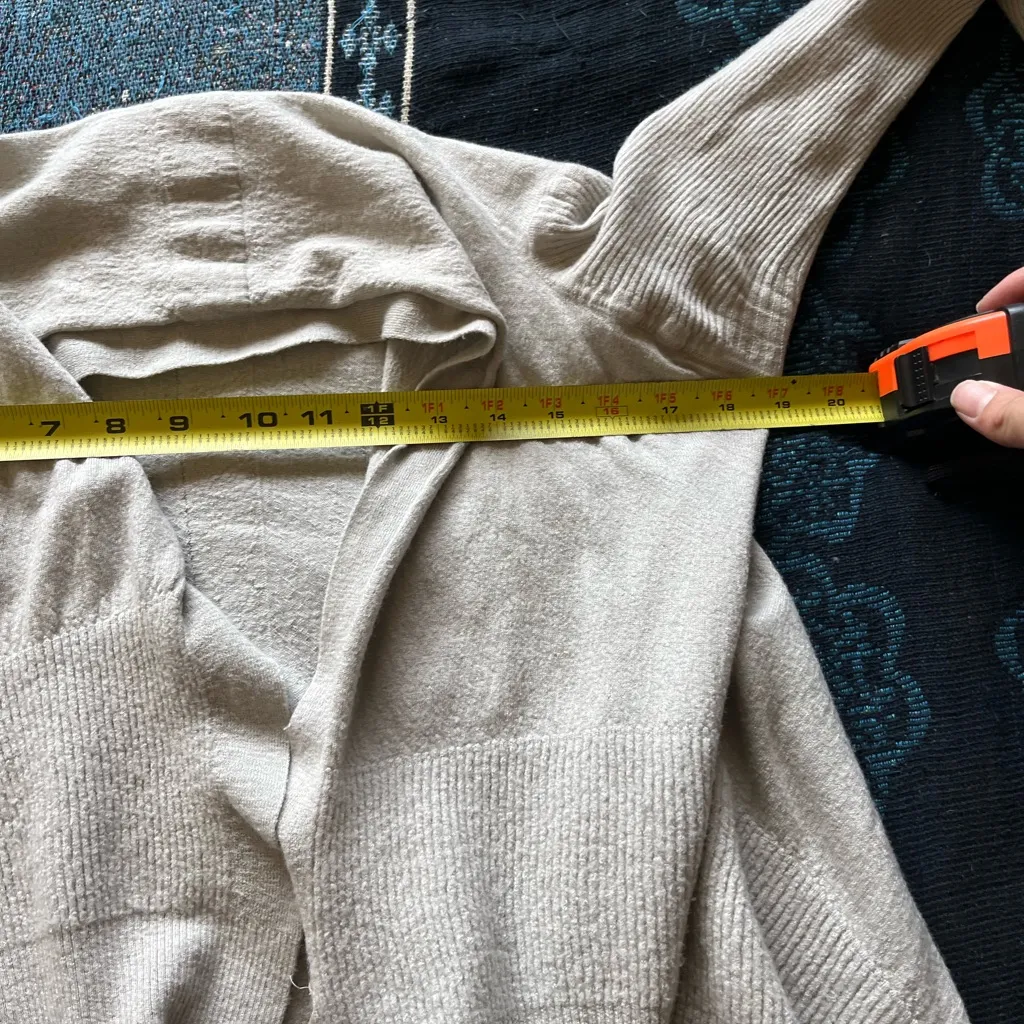 Rick Owens 100% New Virgin Wool Cardigan Oyster Draped Open Front Sz XS Designer - Image 12