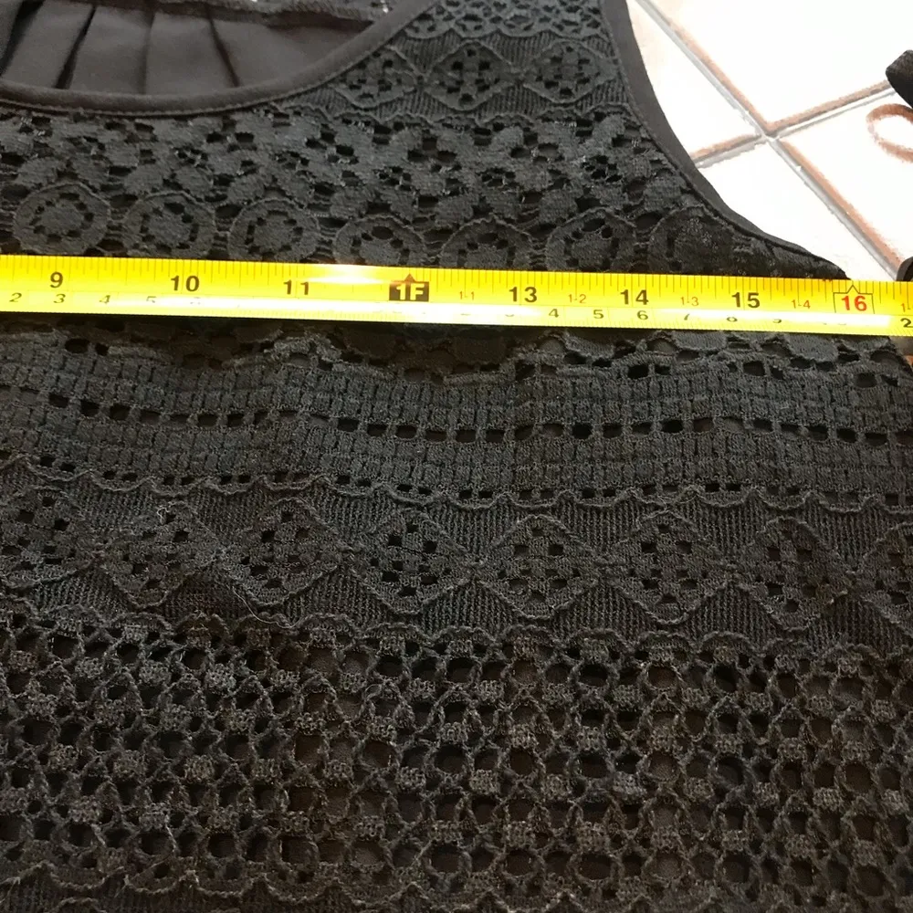 Love On A Hanger Top Womens Small Black Sheer Lace Tank Sleeveless Boho … - Image 9