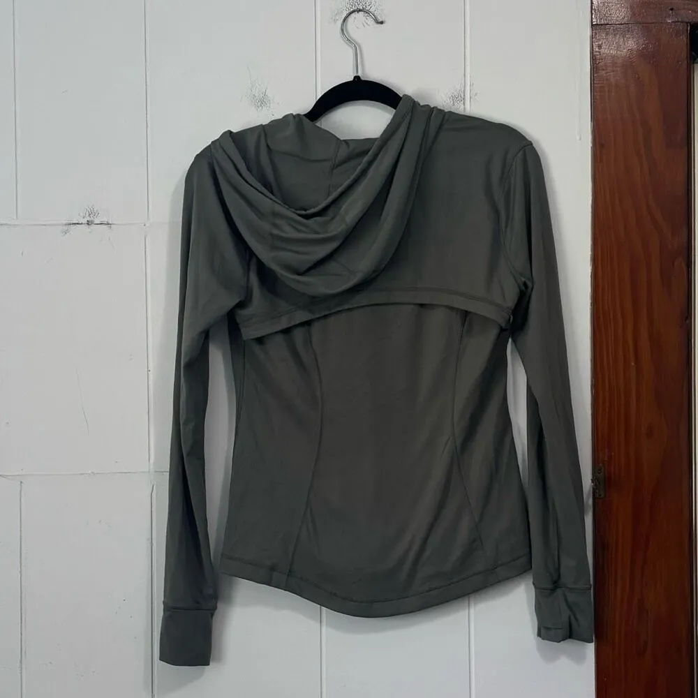 Love Tree Olive Green Fitted Athletic Jacket Size Medium - Image 4