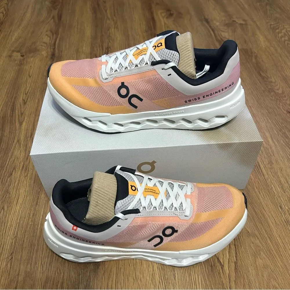 ON CLOUDSURFER next tangerine ivory running lace up shoes sneakers women’s 8 new Pink - Image 8