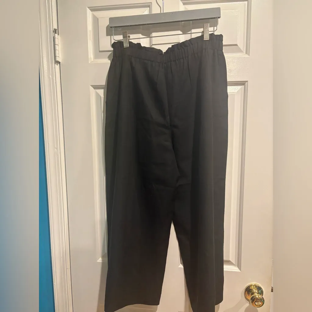 Express wide leg cropped pants culottes black sz M new with tag nwt - Image 3