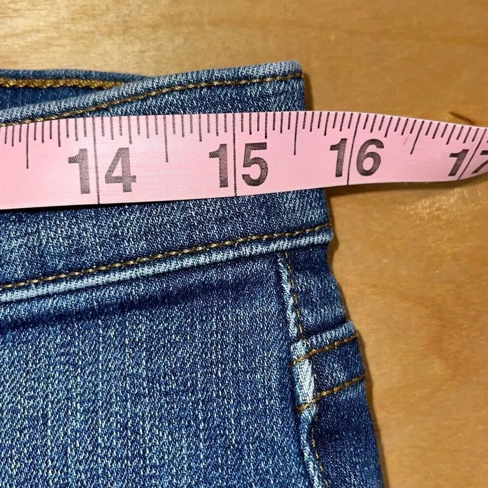 J. Crew Merrill Cut‎ Off Folded Cuff Denim Jean Shorts Size 28 Medium Wash Blue - Image 7