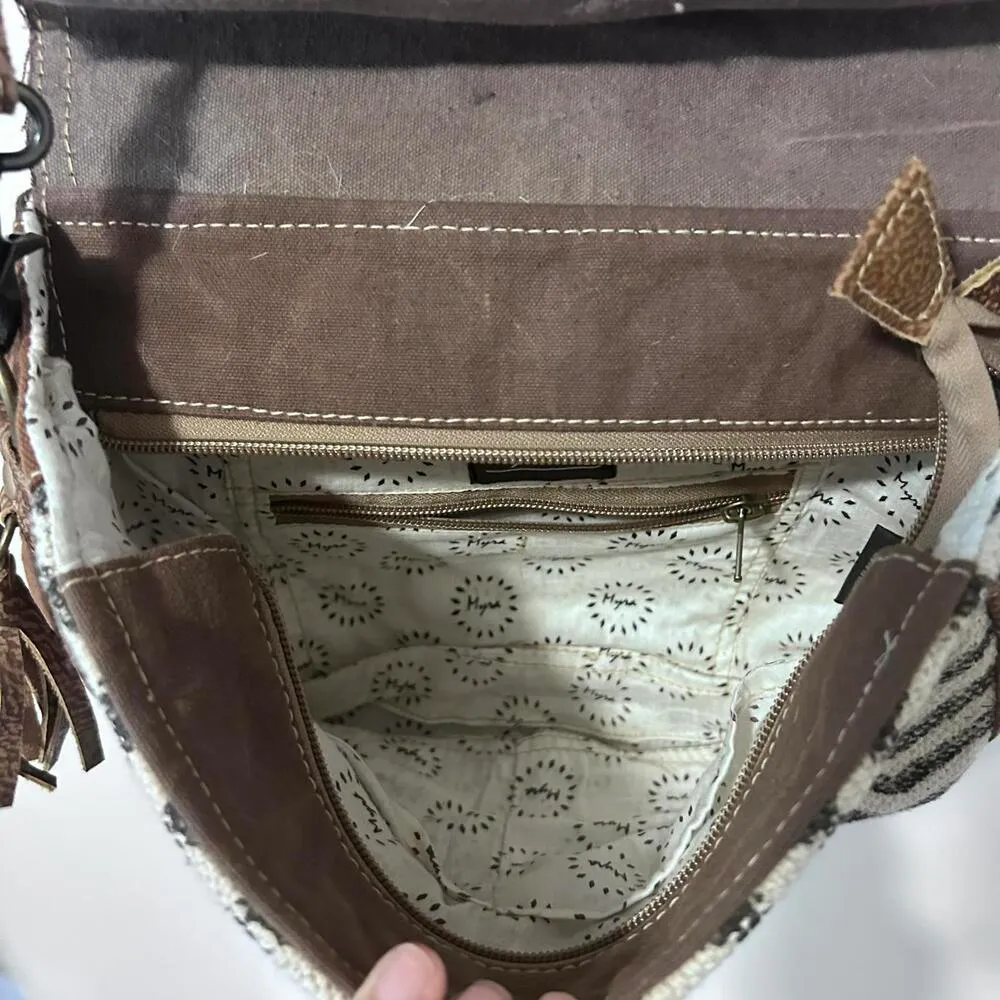 Myra Crossbody Genuine Leather and cowhide Brown - Image 6