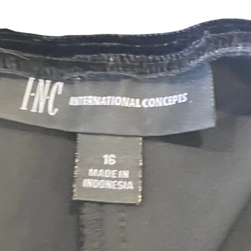 INC Black Skinny leg mid rise velvet pull on legging Pants NEW Size 16 - Image 9