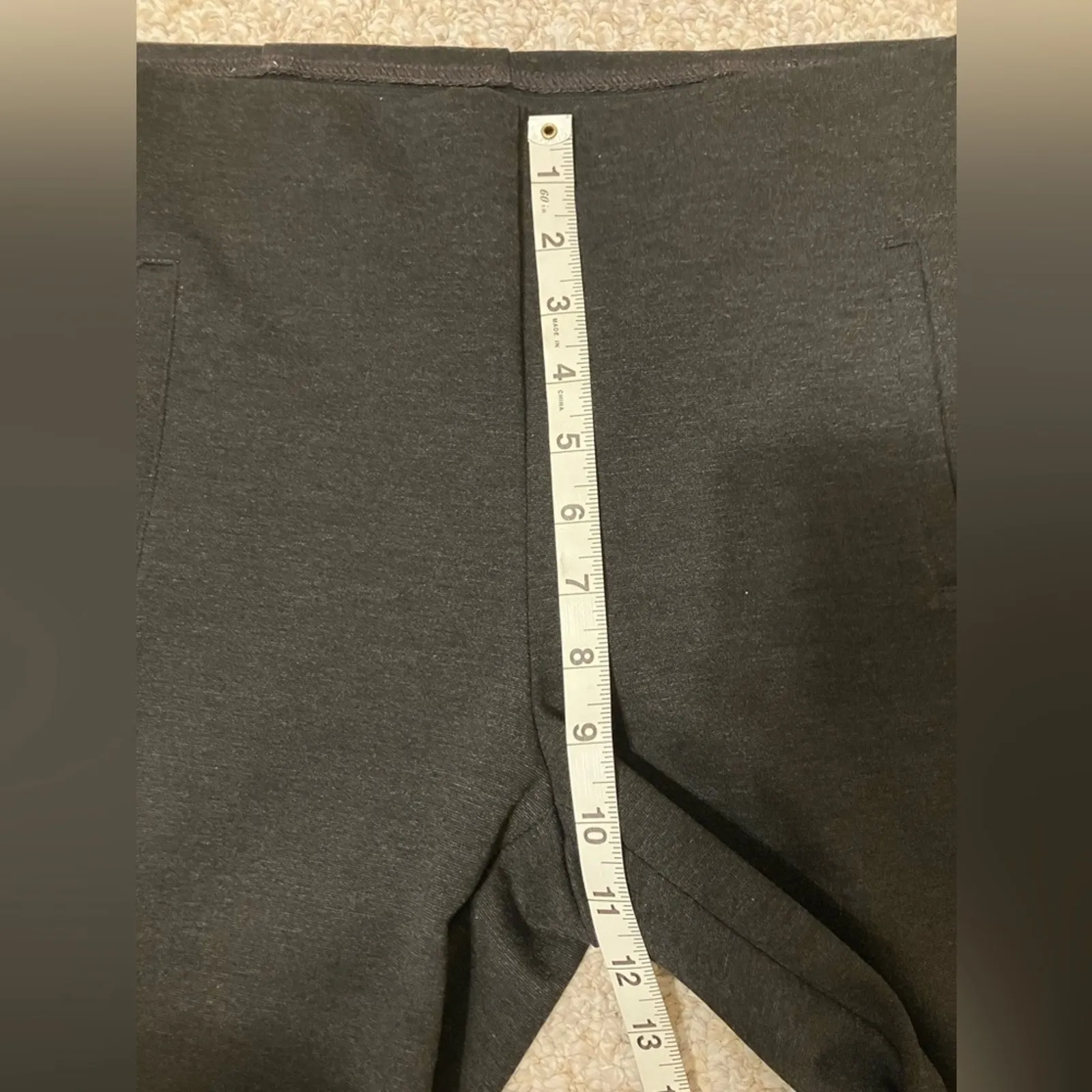 Chico’s Juliet Straight Leg Pant Grey Womens size 6 Tall classic‎ Career Pull-on - Image 12