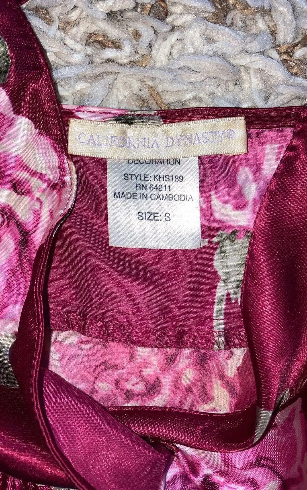 Red Floral Babydoll Lingerie Slip - Image 6