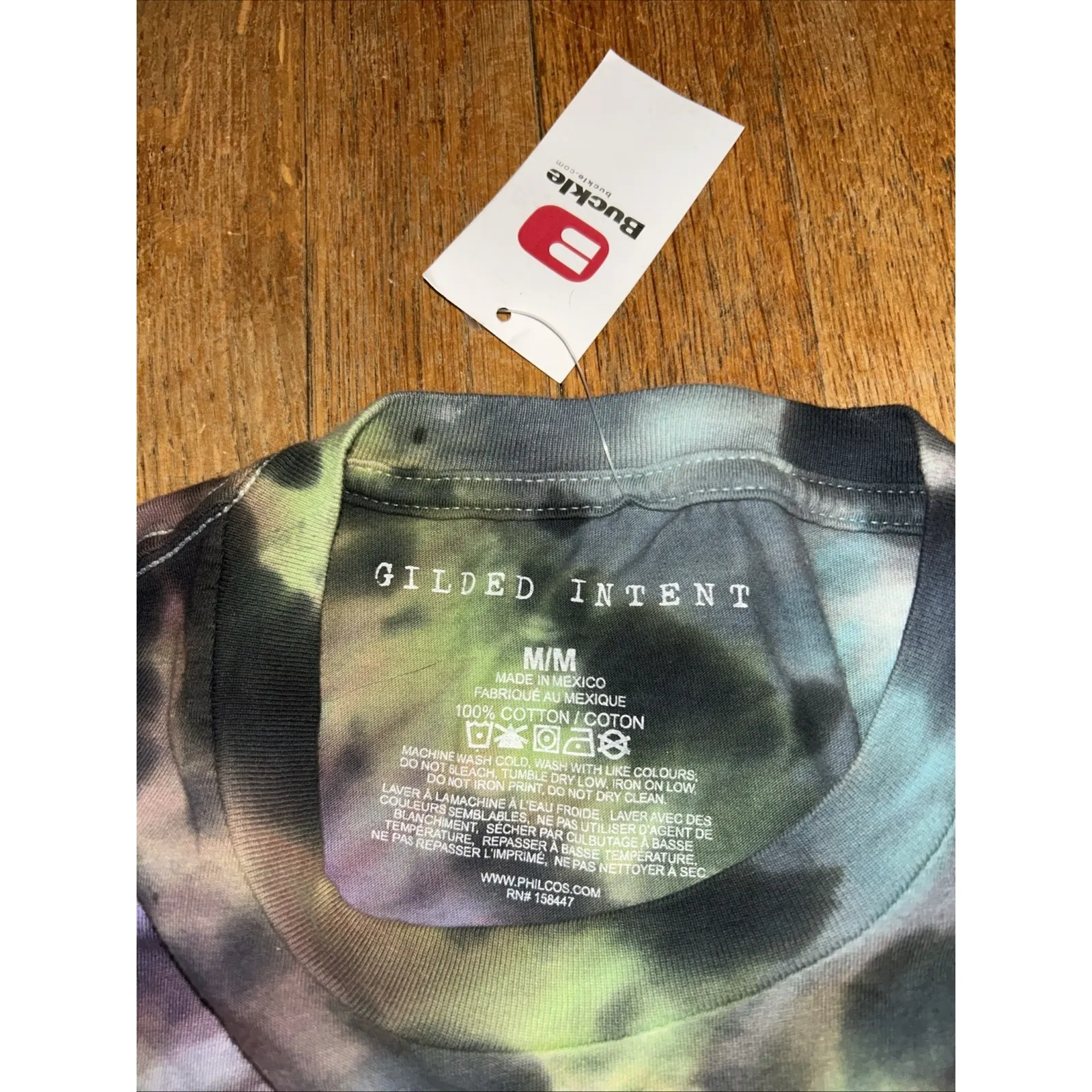 Gilded Intent Tie Dye Long Sleeve Top M  Buckle 100%‎ Cotton New  Y2K Grunge - Image 8