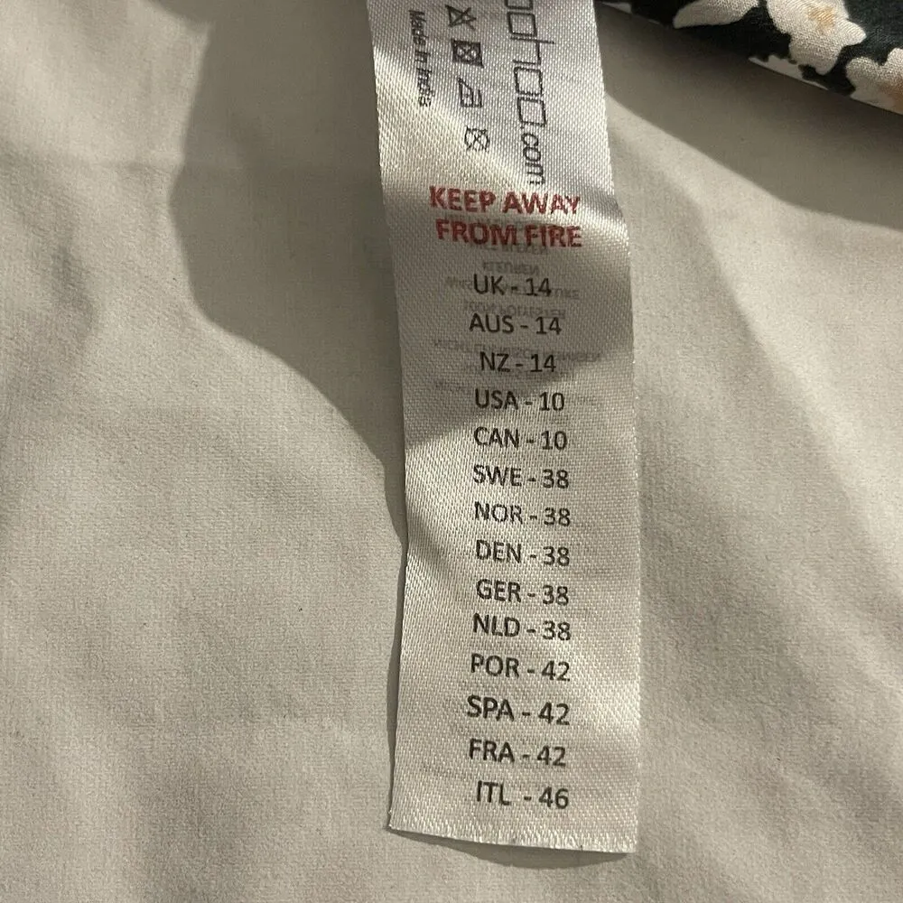 Boohoo Womens Shorts Size 10 Floral High Waist Casual Modern Y2K 90's Bohemian - Image 9