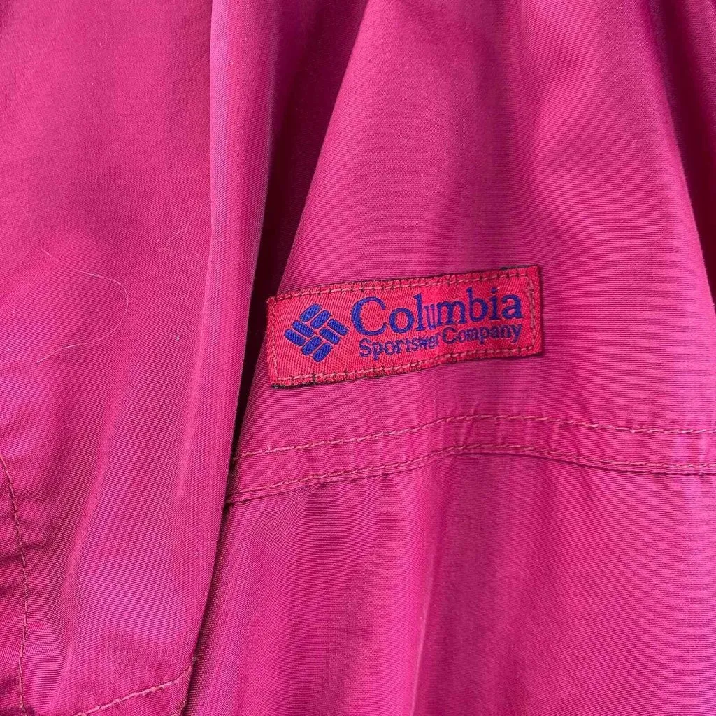 Columbia Long's Peak Jacket Women XL Pink Purple Fleece Zip out Hood‎ Vintage - Image 8
