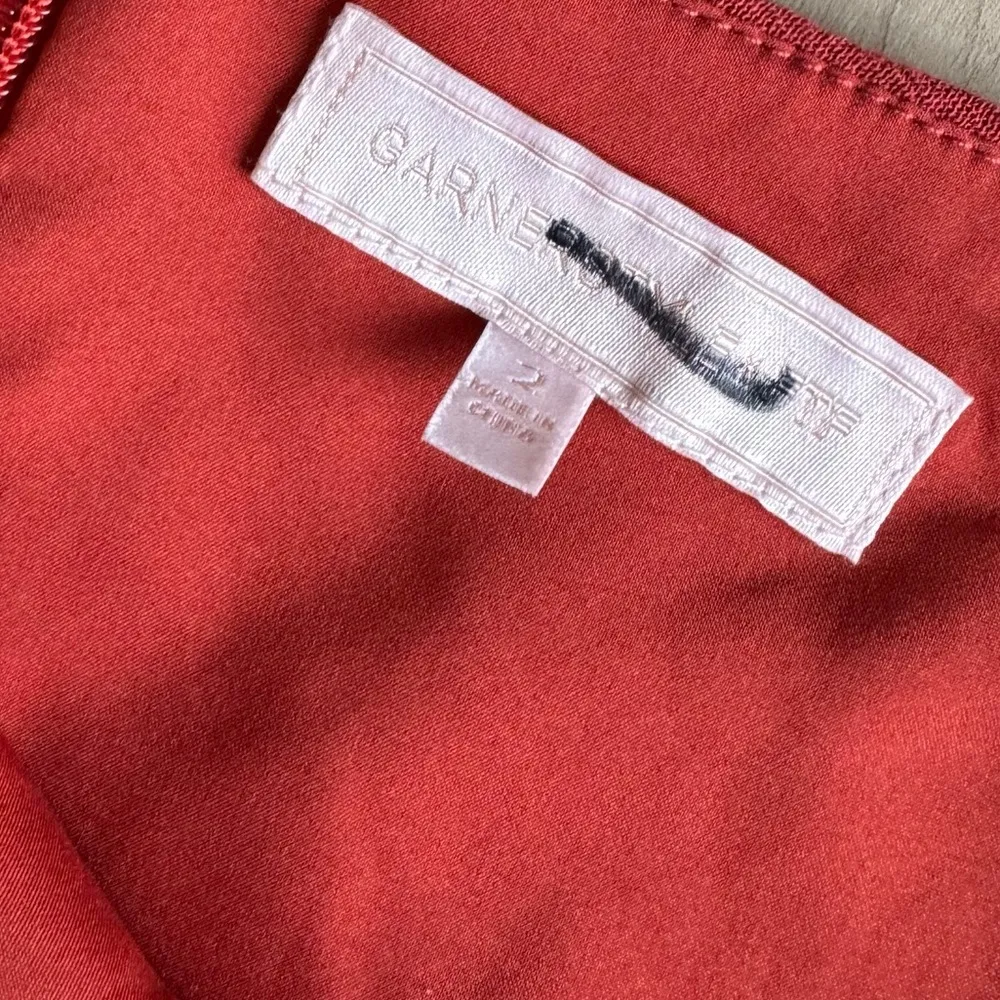 GarnerStyle X FTF Jada Ruched Maxi Skirt Sz 2X High Slit Rust Orange - Image 12