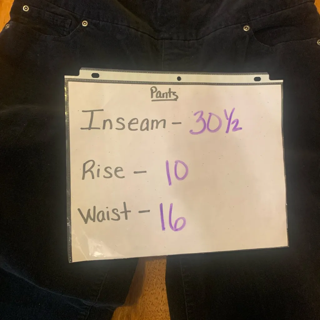 Chadwicks Pants 10 Black Soft Textured Pull on Stretch Waist - Image 5