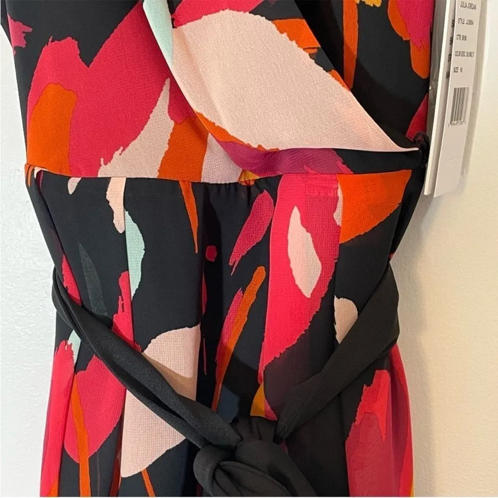 Julia Jordan Sleeveless Halter Multicolored Waist Tie Maxi Dress Size 16 NWT - Image 9