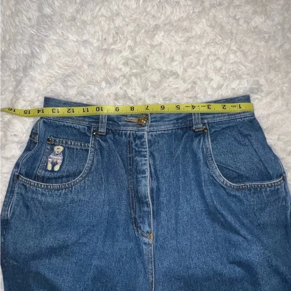 Vintage Better Together Teddy Bear Detailed Jeans 28 inch waist Blue - Image 6