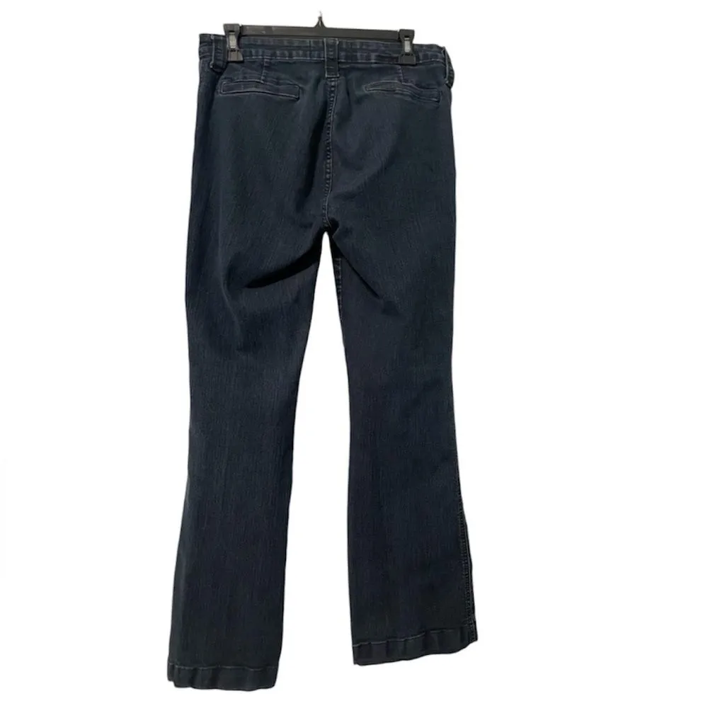 NYDJ High Rise Boot Cut Flare Leg Denim Blue Jeans Faux Back Pockets Size 10‎ - Image 2