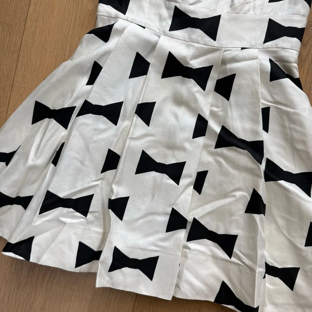 Kate Spade White & Black Bow Marilyn Dress - Image 5