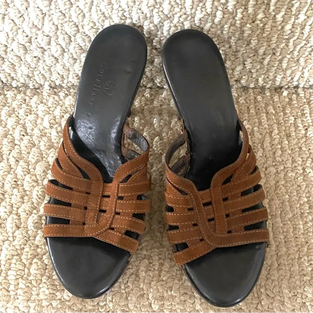 Cole Haan Clio Suede Designer Strappy Platform Heels - Image 3