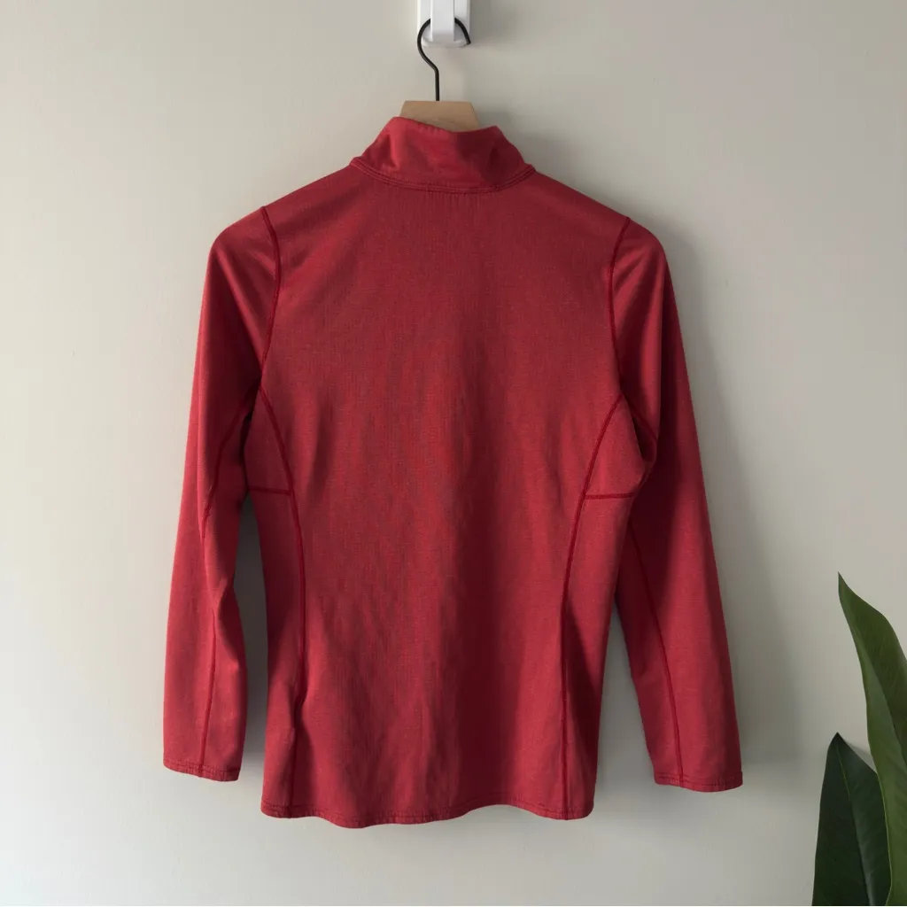 Patagonia Midweight Capilene Baselayer Red Pullover Long Sleeve High Neck Active - Image 2
