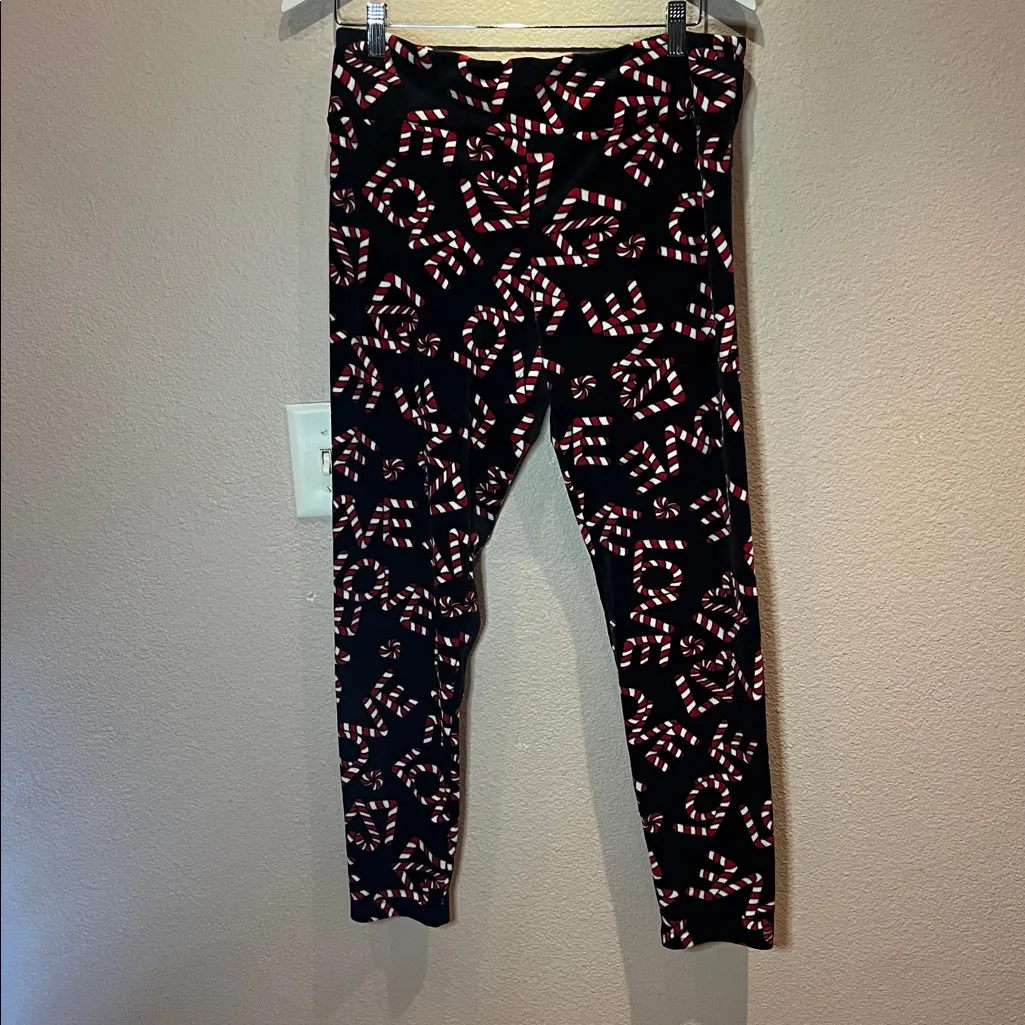 No Boundaries Juniors Women’s Love Candy Cane Christmas Pajama Pants Velour XXL - Image 2