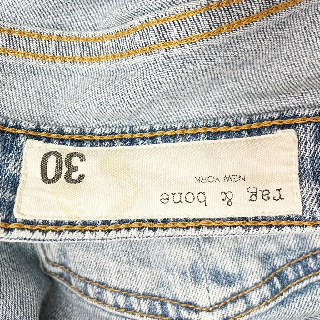 Rag & Bone Nina High Rise Ankle Cigarette Jeans Women’s Size 30 Lou Wash Raw Hem - Image 10