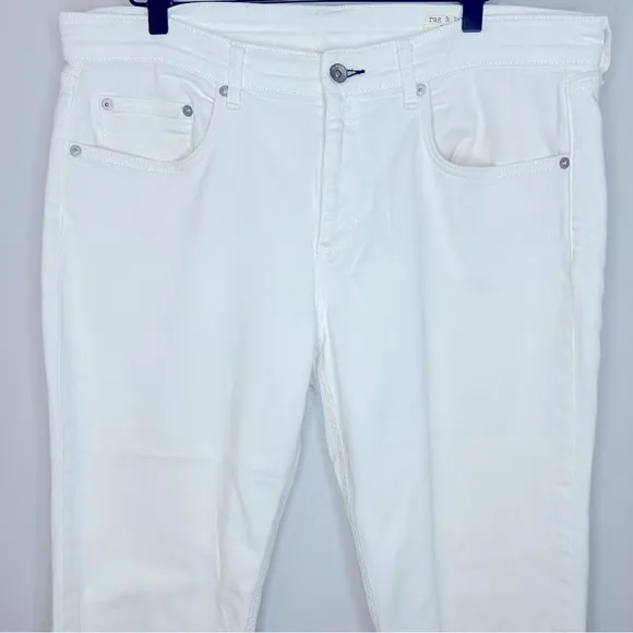 Rag & Bone White Dre Low Rise Slim‎ Boyfriend Jean Size 32 - Image 7