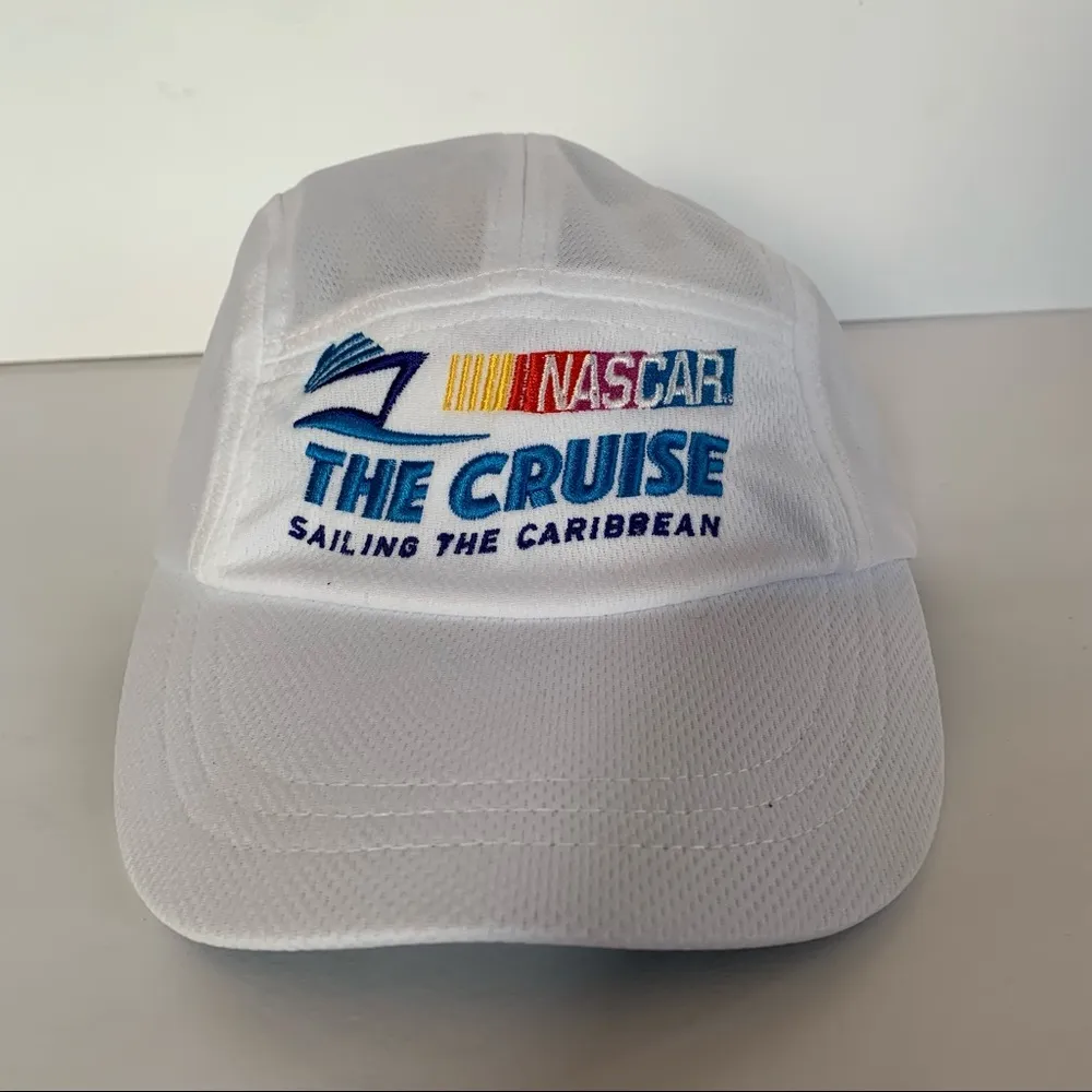White/Blue NASCAR The Cruise Embroidered Colorful Racing Baseball Cap Hat White - Image 2