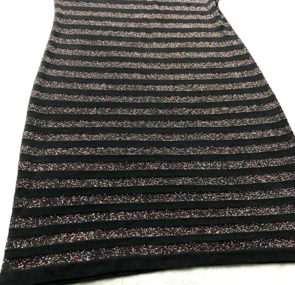 Trina Turk Metallic Striped Sheer Mini Shirt Dress - Image 5