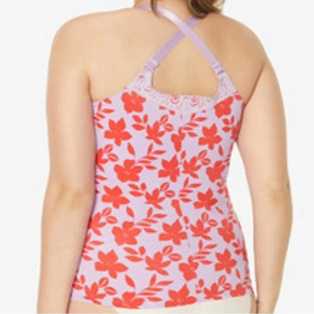 Ruby Ribbon red hibiscus cami SZ:40 - Image 2