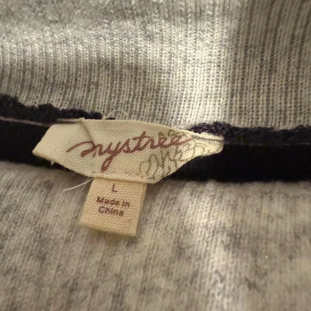Mystree Gray and Navy Sweater - Image 5