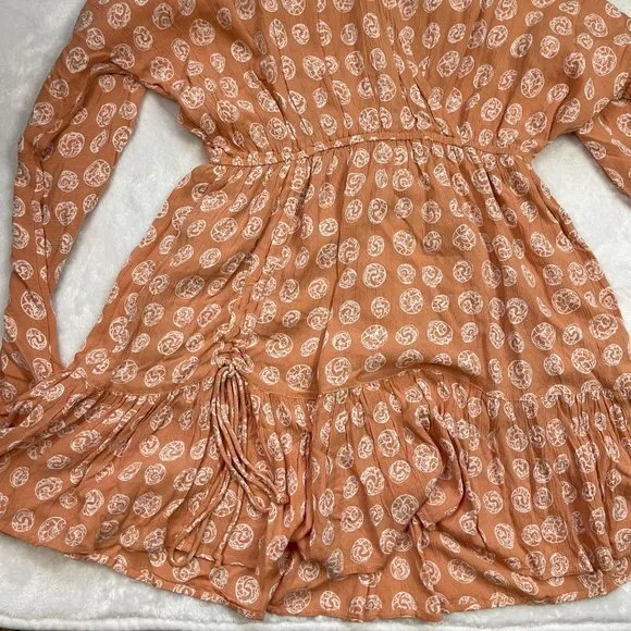 Amuse Society Women's Spellbound Woven Mini‎ Dress in Cognac Size Small - Image 10