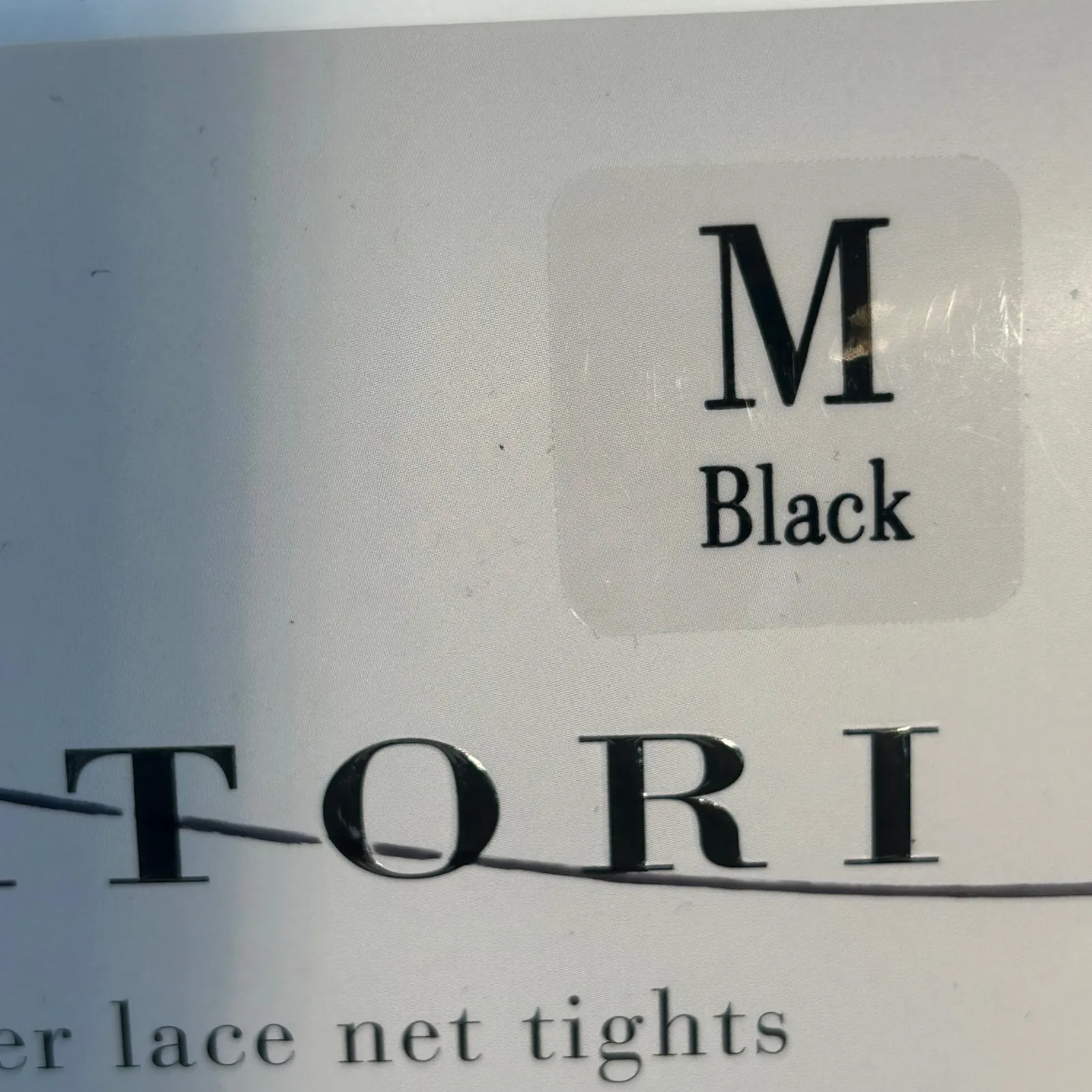 Natori  Feather Lace Net Tights Black Medium Sheer Patterned Hosiery - Image 4