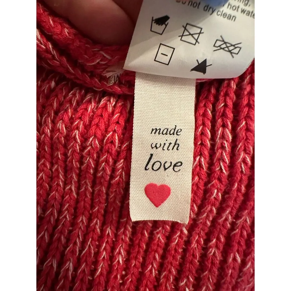 Etiquette Red Knit Midi Dress Size Small - Image 4