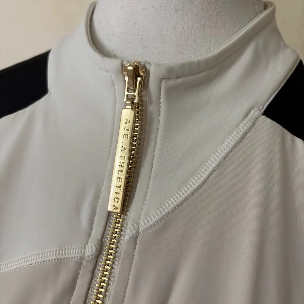 AJE ATHLETICA Cream Full Zip jacket Size‎ 14 White - Image 3