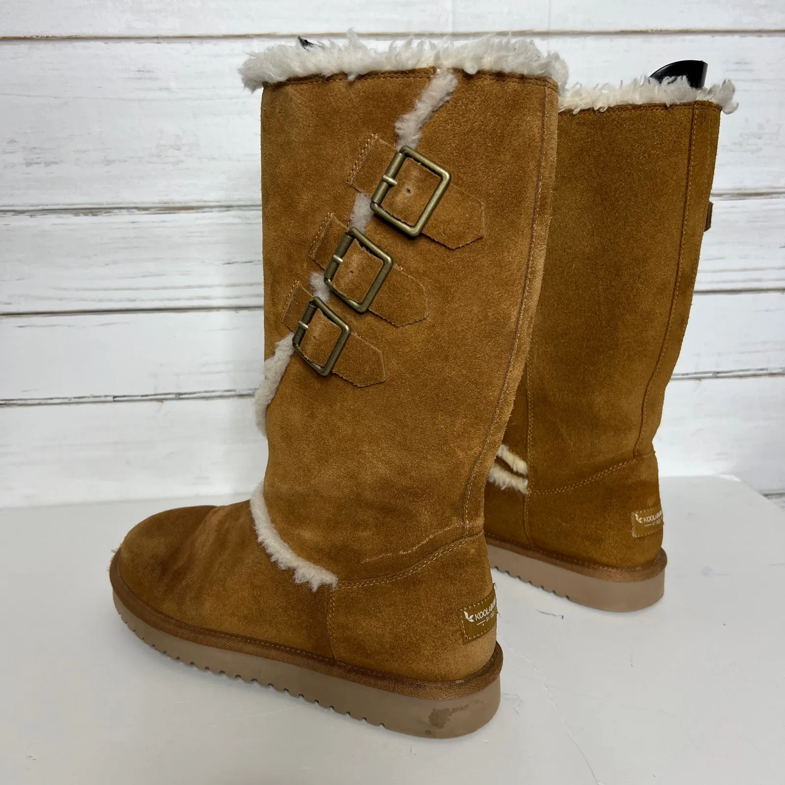 Koolaburra by UGG Women's Victoria Tall Bow Boot Shoe Size 10 Brown - Image 4