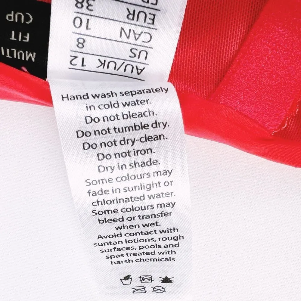 Nip Tuck Swimwear Vinyasa Red Floral One Shoulder One Piece Swimsuit Size US 8 - Image 7