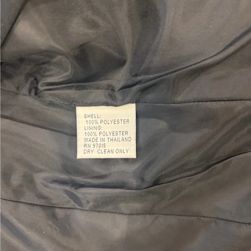 Vintage Oleg Cassini Black Dress Set Suit With Skirt Office Sz 8 Satin Elegant - Image 5