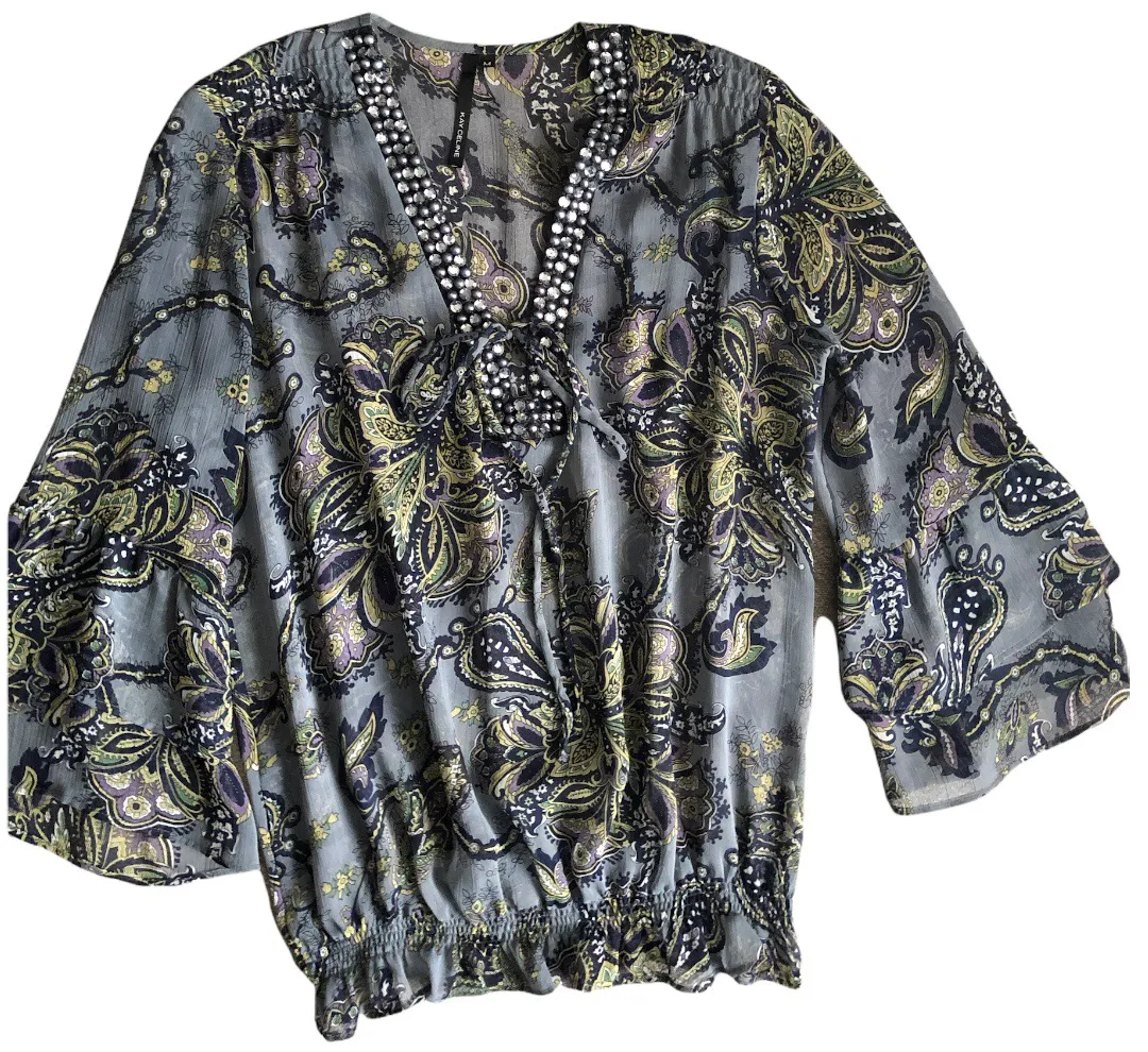 Blue Paisley Blouse - Image 5