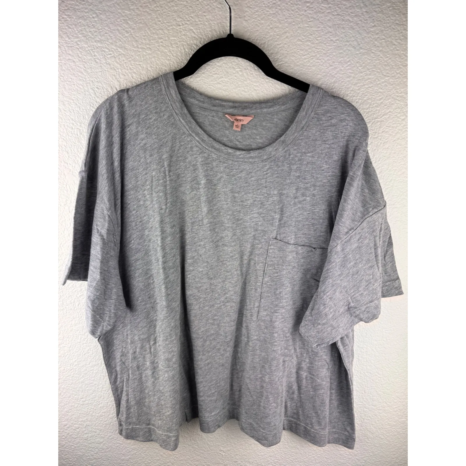 Eberjey Grey Lounge Pajama Set Top Pants Size L - Image 5