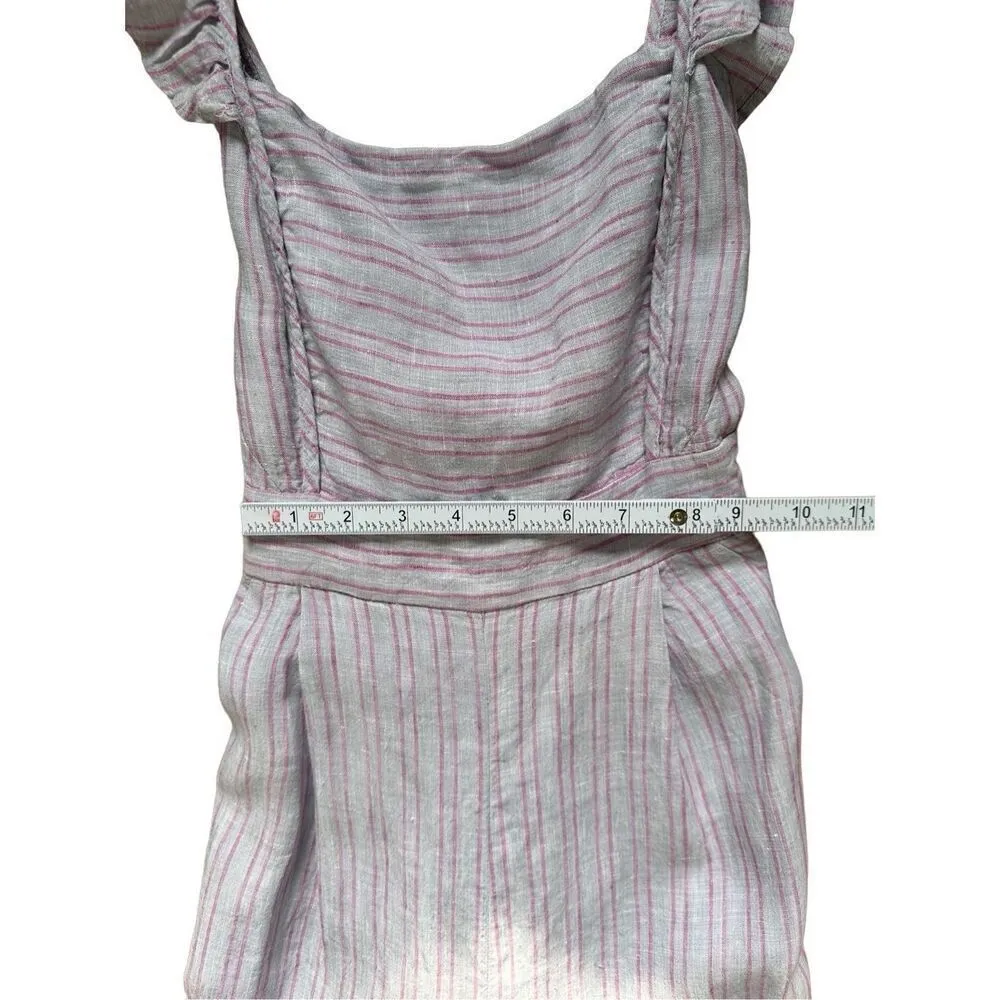 Anthropologie Elevenses Nantucket Linen Jumpsuit Lavender Lilac Sz 4 - Image 16