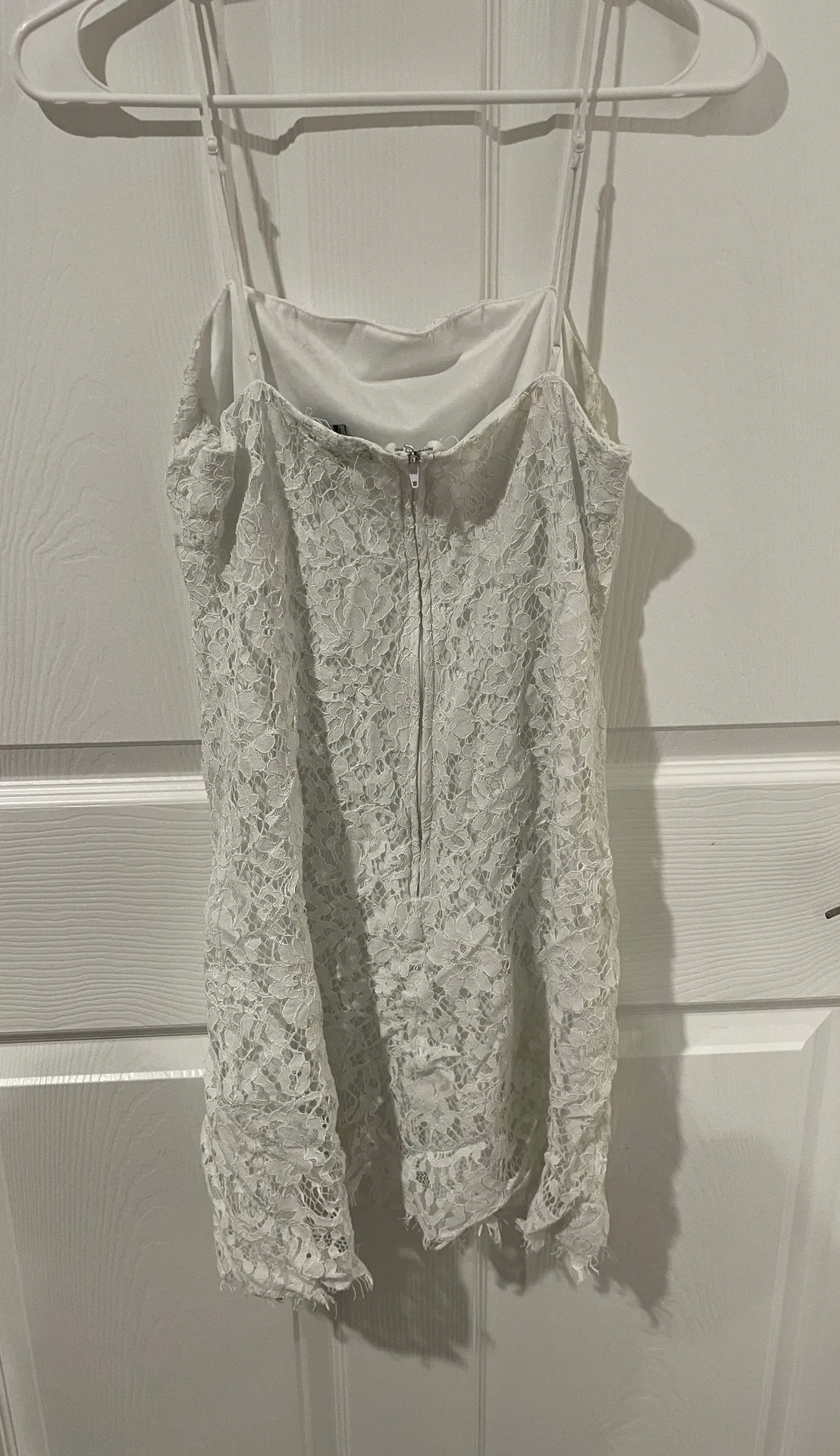 White Lace Mini Dress - Image 2