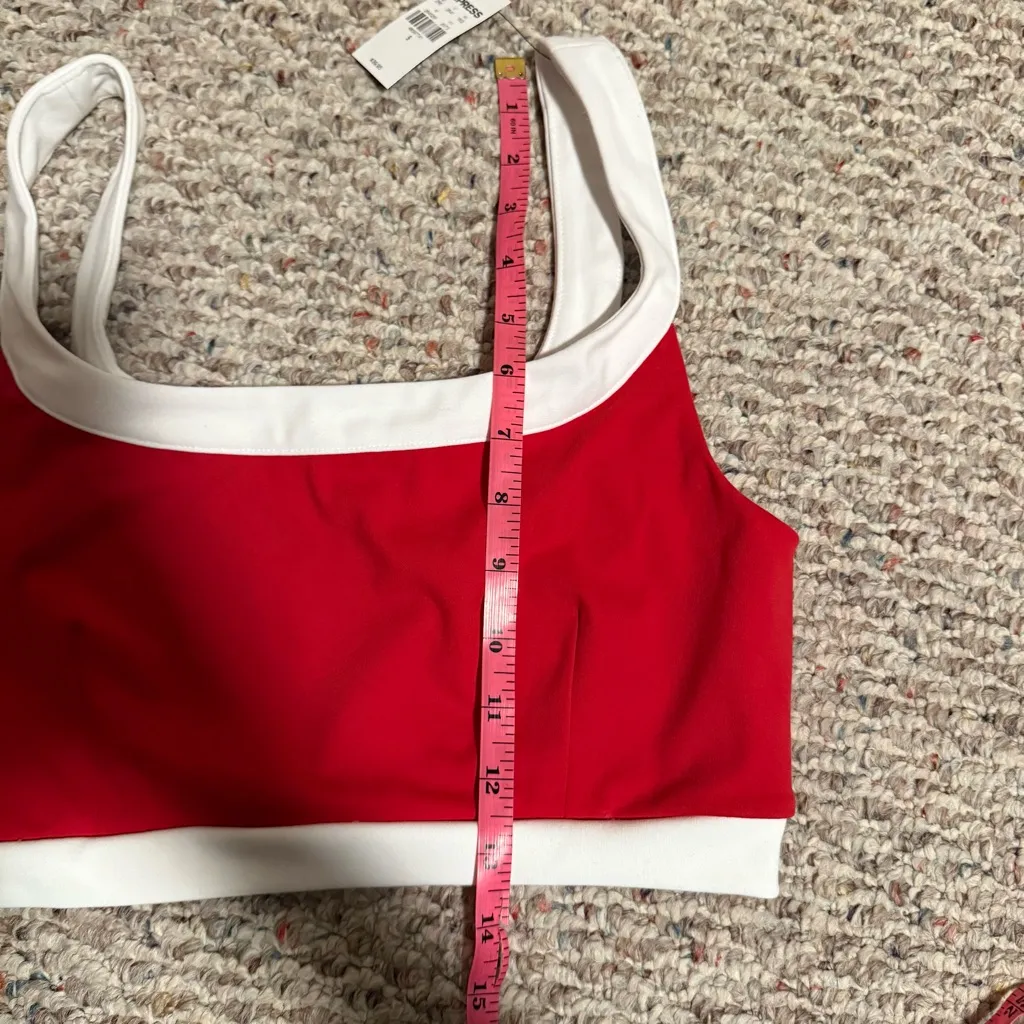 EXPRESS NWT  Skirt Skort Two Piece Set Red White- Size Small Medium - Image 7