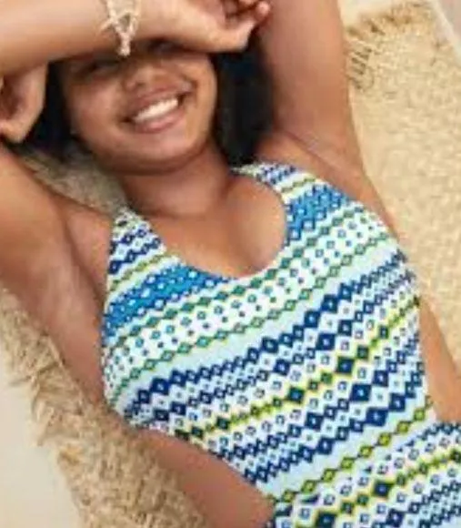 Aerie tribal cutout one piece swimsuit size medium - Image 2