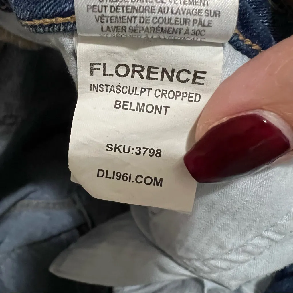 DL1961 Florence Instasculpt Crop Belmont Skinny Mixed Denim Jeans - Image 14
