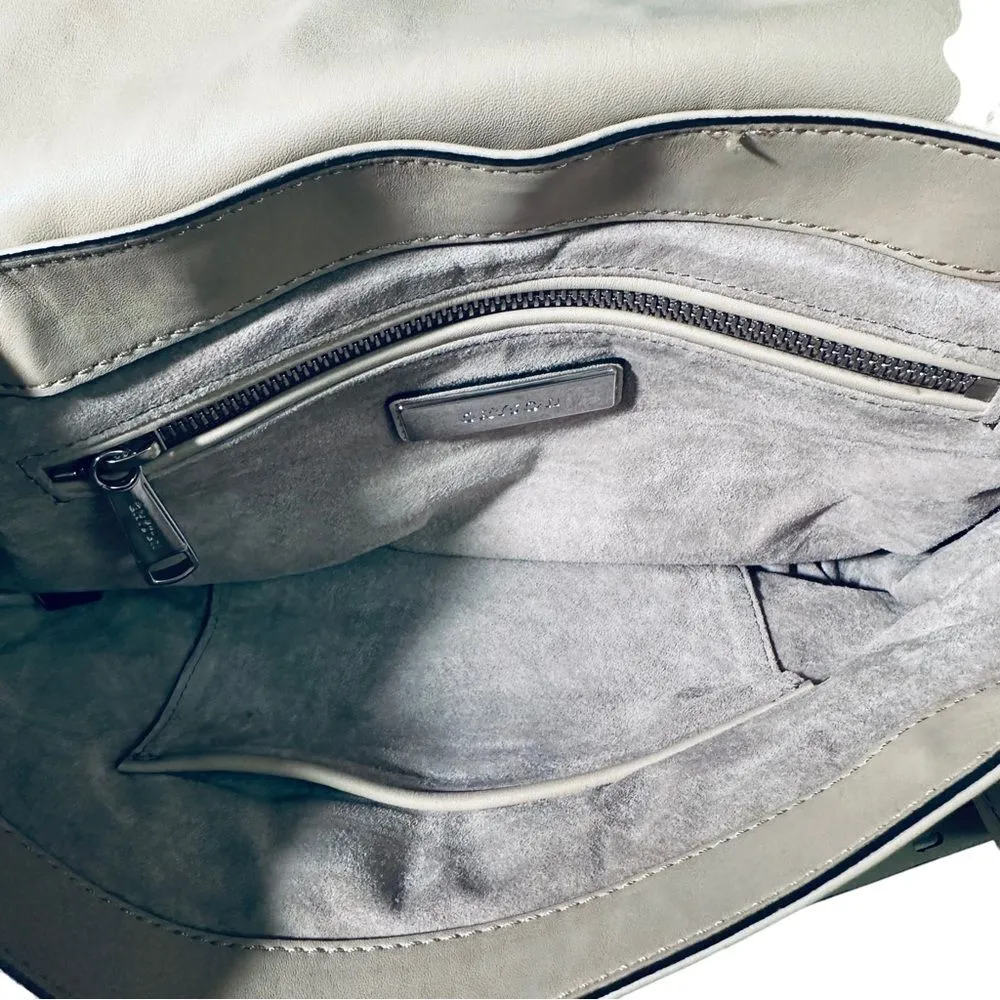 Gryson Thick Glove Leather Crossbody Bag Satchel Taupe Tan - Image 3