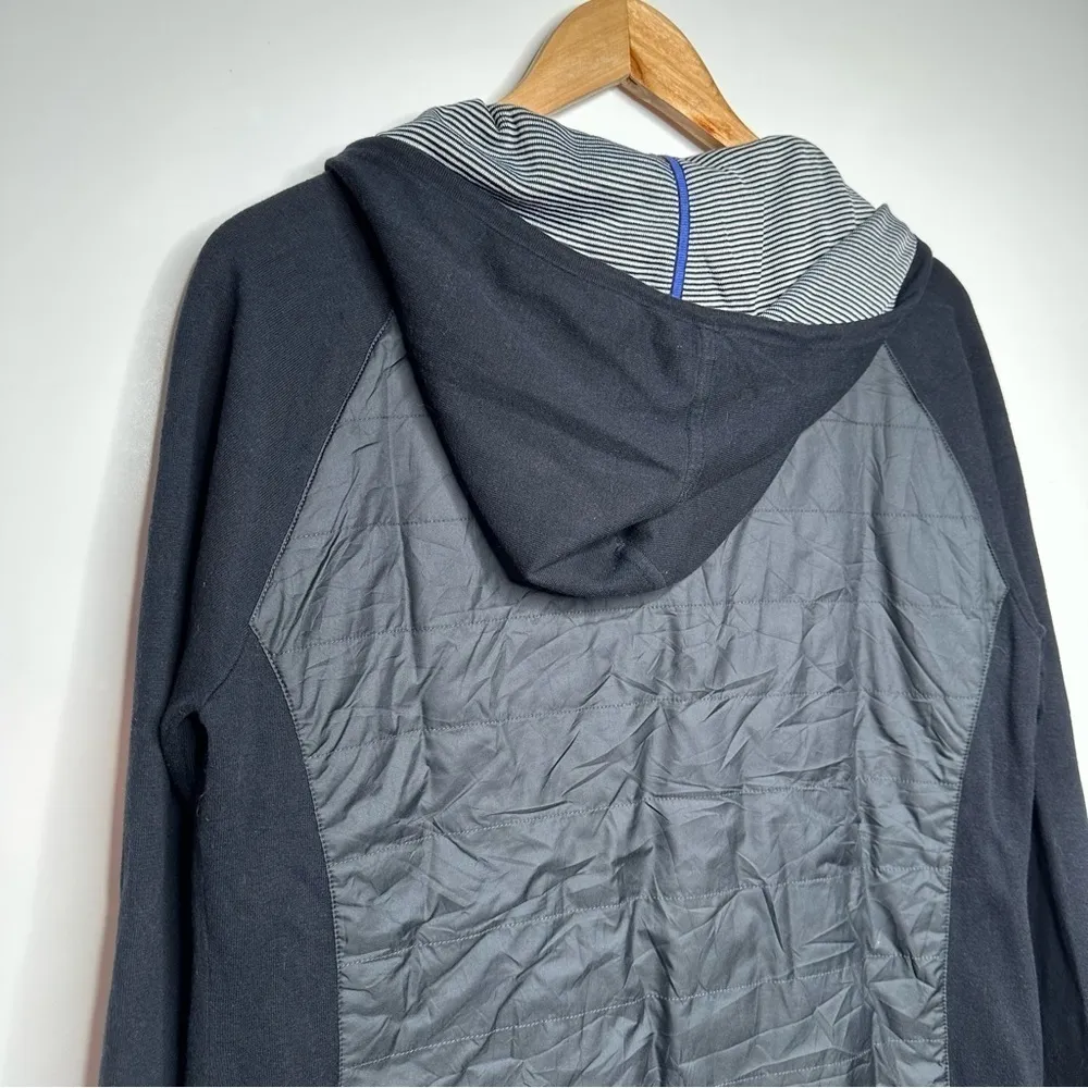 Peter Millar Women’s Navy Quilted Zip Up Hooded Sweatshirt Size Large - Image 9
