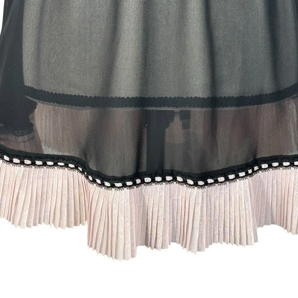 Seductive Wear by Cinema Etoile Large Babydoll Nightie Lingerie Sheer Pleated Black - Image 3