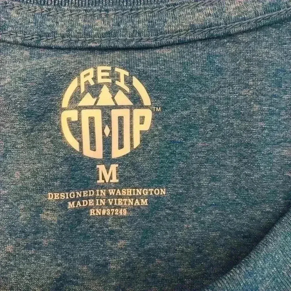 REI co op tech tee Bali blue short sleeve T shirt sz M Size M - Image 3